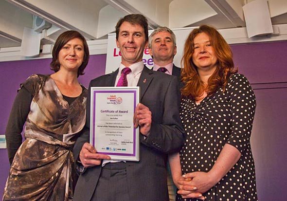 Veteran Jon Fullan wins 'Potential for Success Award'.