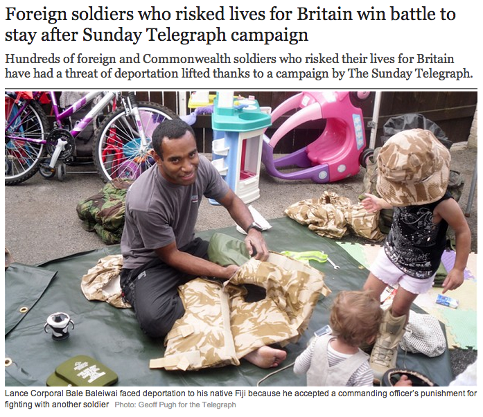 Telegraph Veterans Aid
