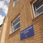 New Belvedere House Stepney, LondonExteriorClose-up with sign.